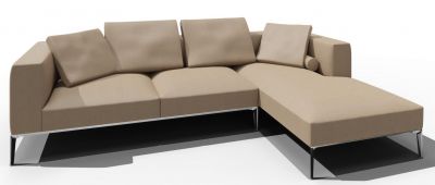 Jaan Living 3 Seater Sofa with 2 Back Cushions, 2 Comfort Cushions & 2 Comfort Castors Combi A21 Walter Knoll 