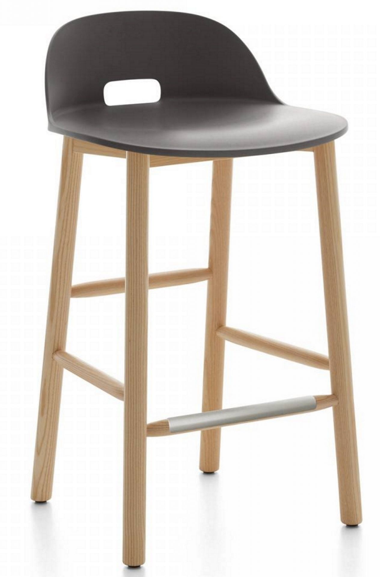 Alfi Bar Stool Low Back Emeco-Dark Brown