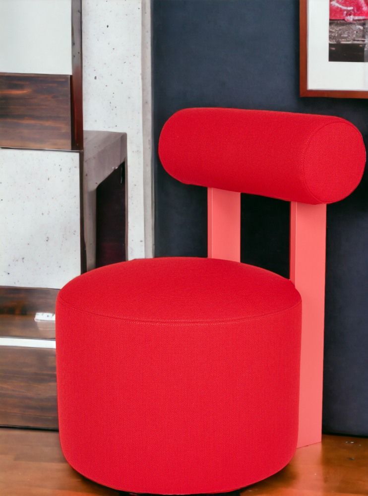 Faye stool upholstered with backrest Schönbuch