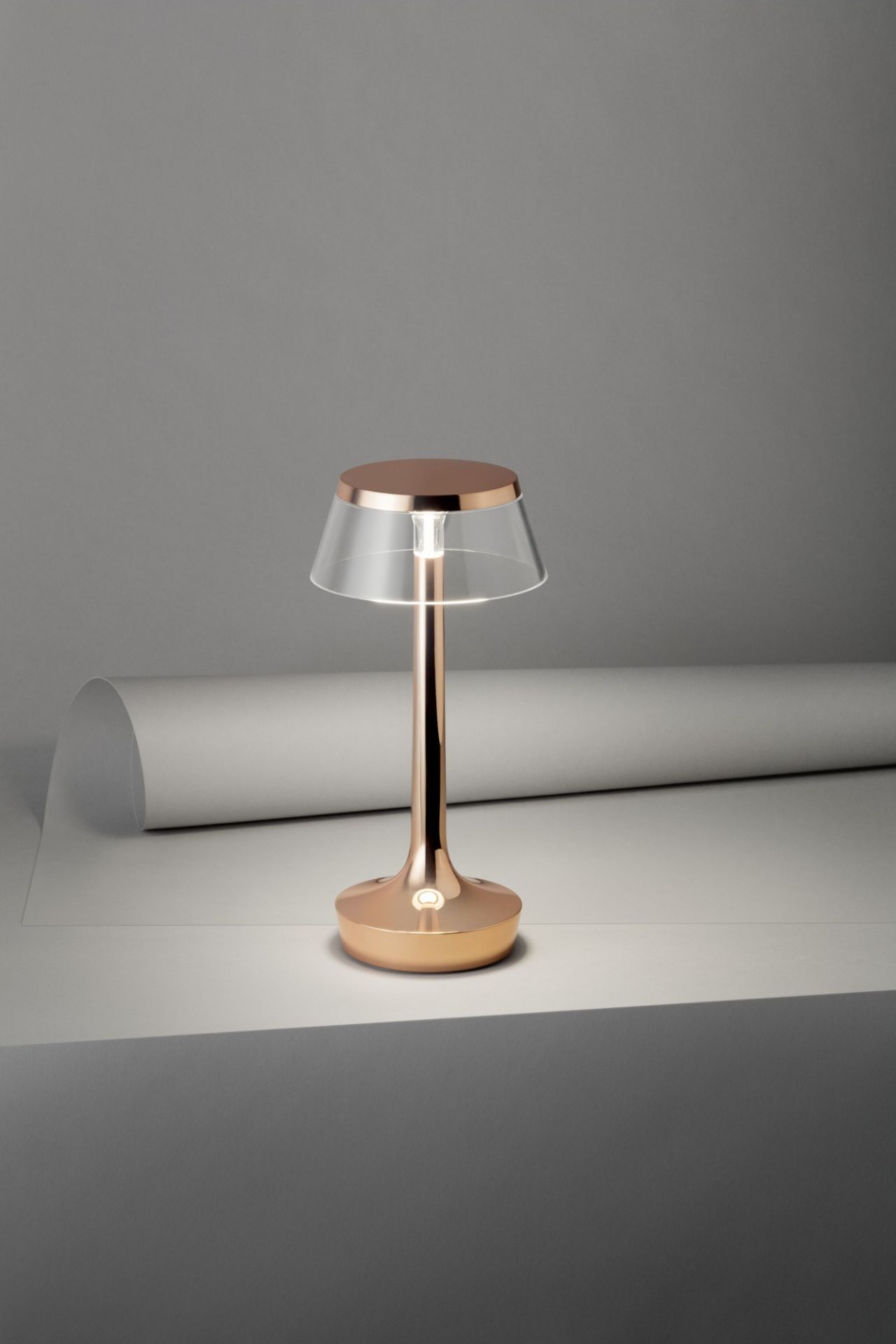 Bon Jour Unplugged Table Lamp CHROM Flos SINGLE PIECES