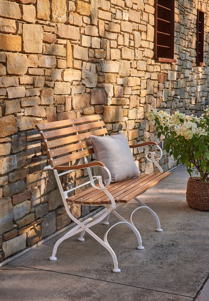 Classic 2-Seater Bench with armrests Outdoor Weishäupl