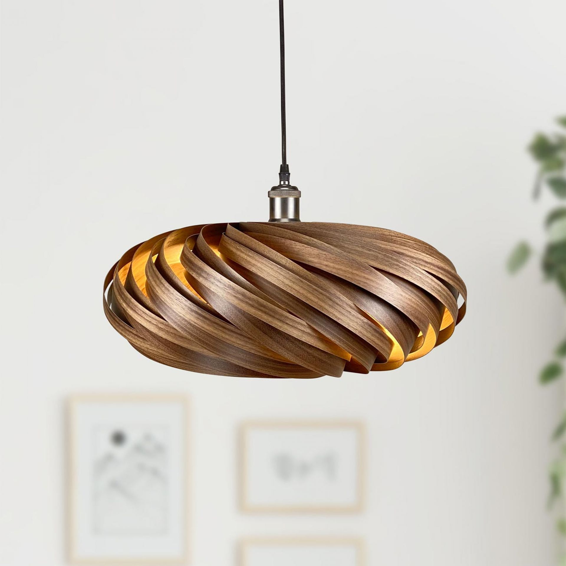 Veneria Pendant lamp Ø50 cm Walnut Gofurnit