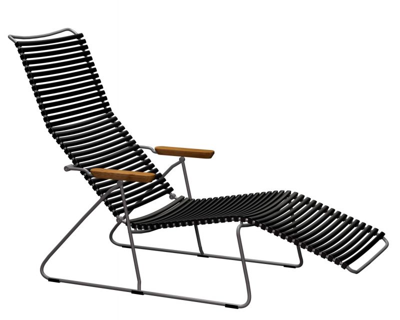 Click Sunlounger Outdoor Houe Black