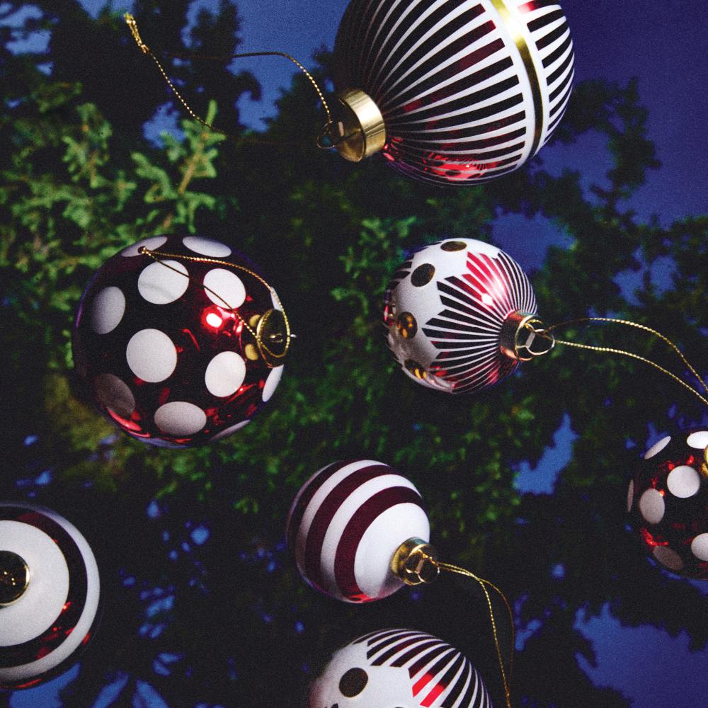 NZ04SET1 Delight Christmas bauble set Alessi   