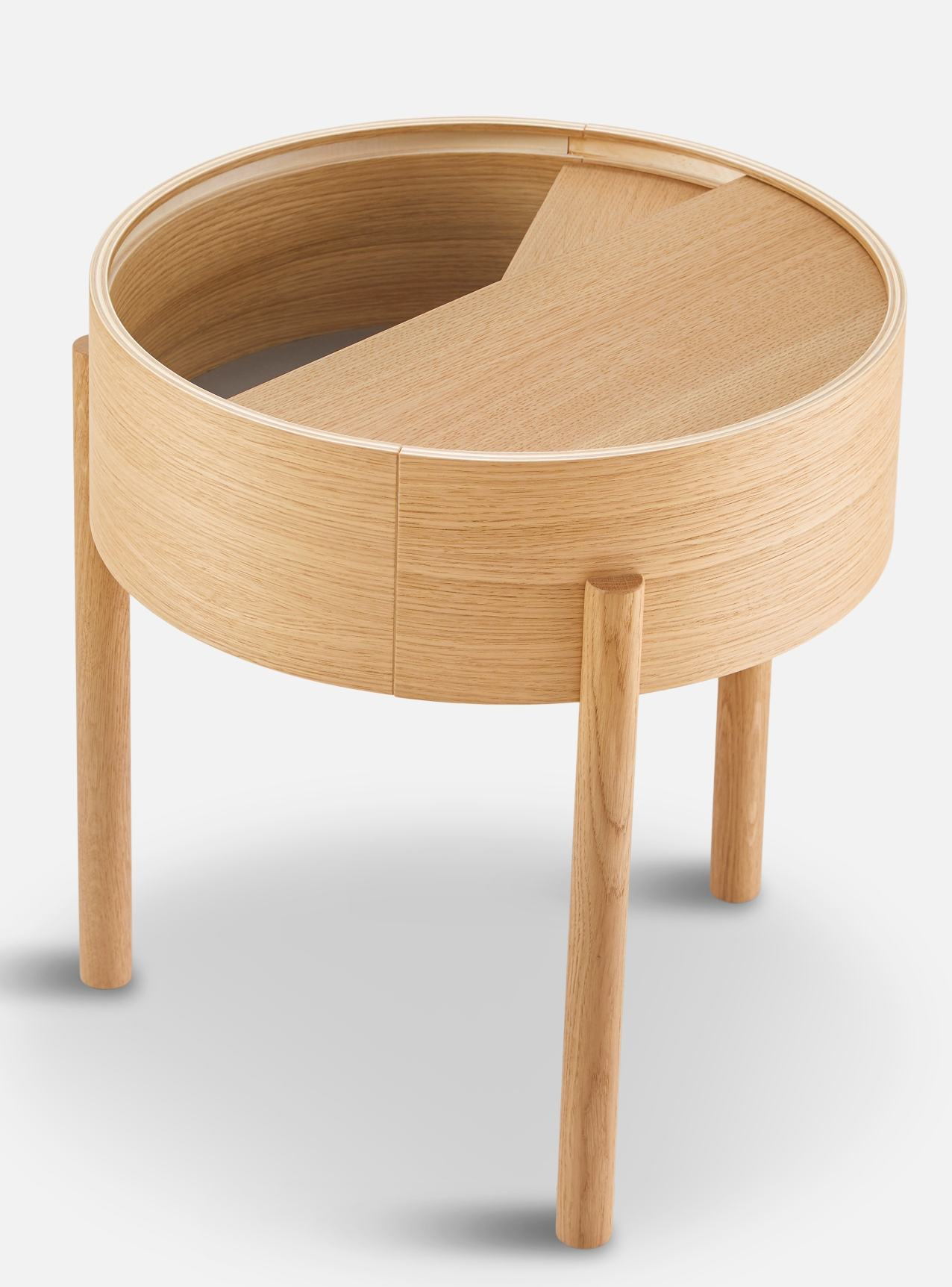Arc Side Table Oak oiled Ø 42 cm Woud