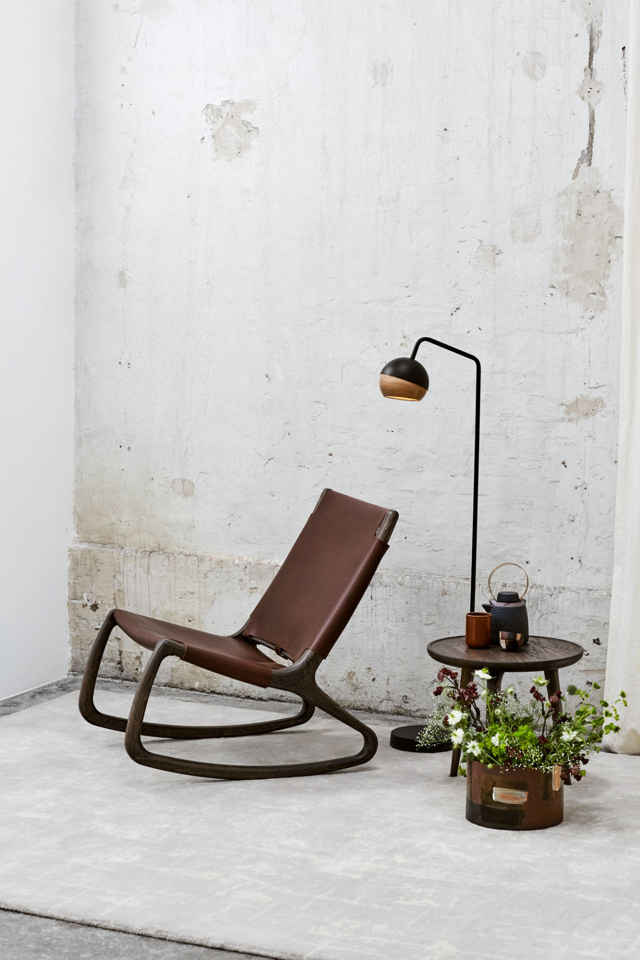 Rocker Rocking Chair Harness Leather Mater