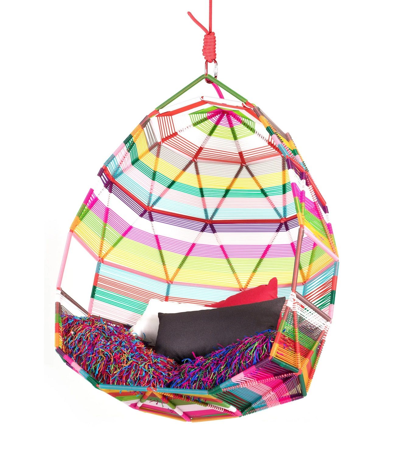 Tropicalia Cocoon Swinging nest Multicolor with 5 pillows Moroso