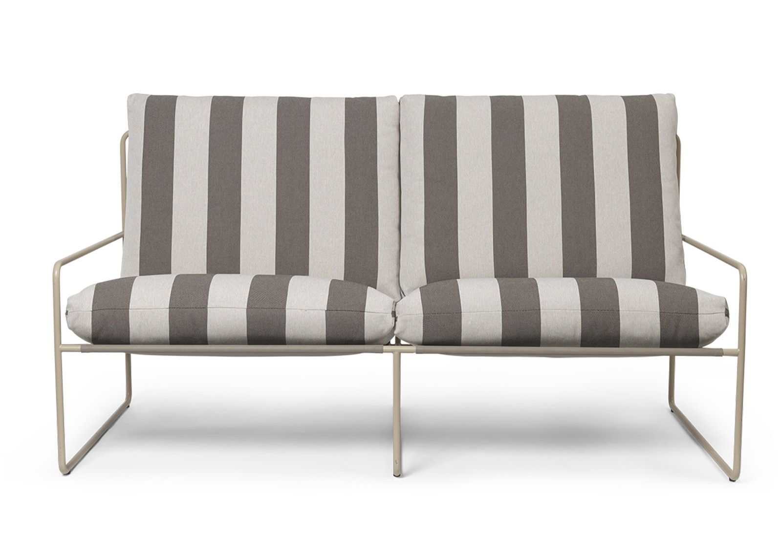 Desert 2-Seater Outdoor Sofa Stripe Frame Cashmere Ferm Living