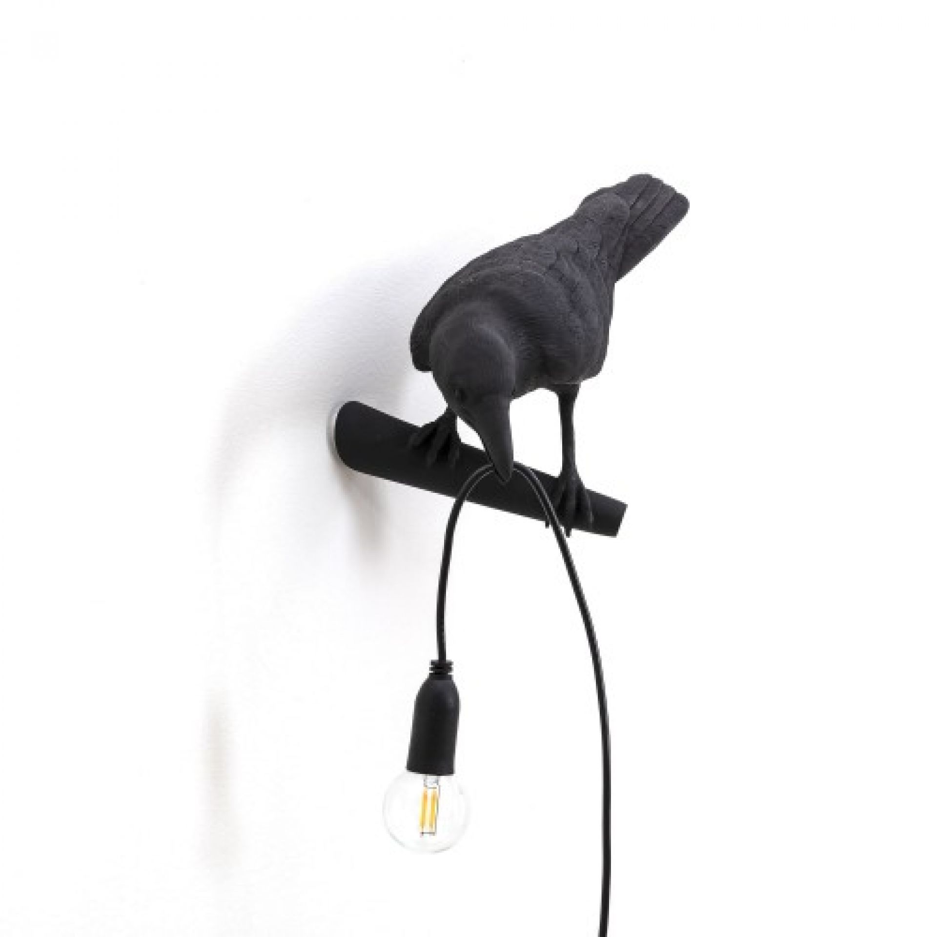 Bird Lamp Looking Left wall light black Seletti SINGLE PIECES