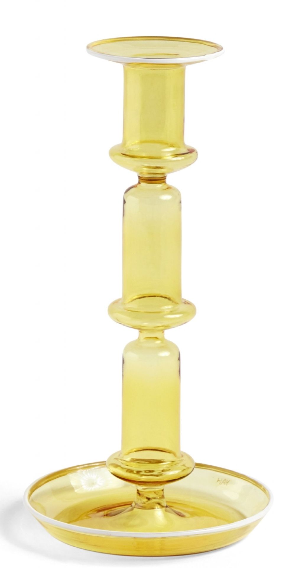 Flare Tall Candlestick Yellow Hay SINGLE PIECES