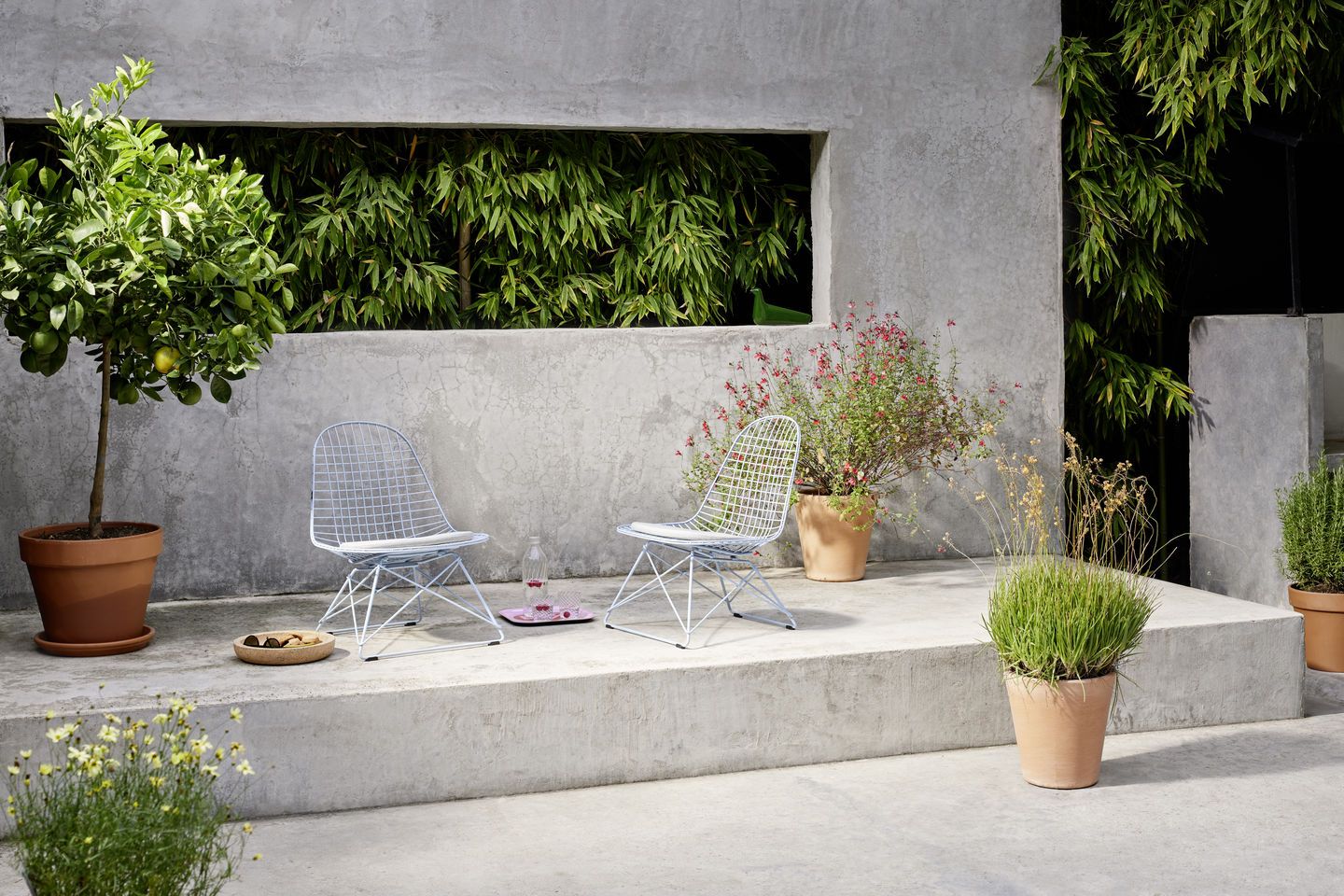 LKR-2 Wire Chair Chair with Seat and Back Cover Vitra 