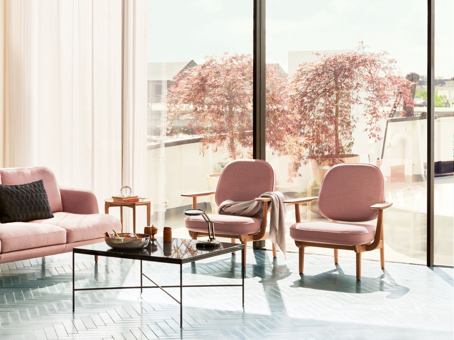 Fred lounge chair oak clear laquered Fritz Hansen