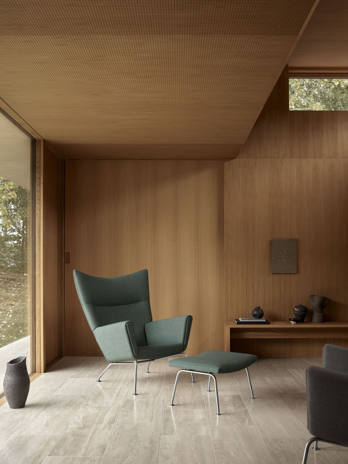 CH446 Wing Chair Footstool Passion Limited Edition Carl Hansen & Søn