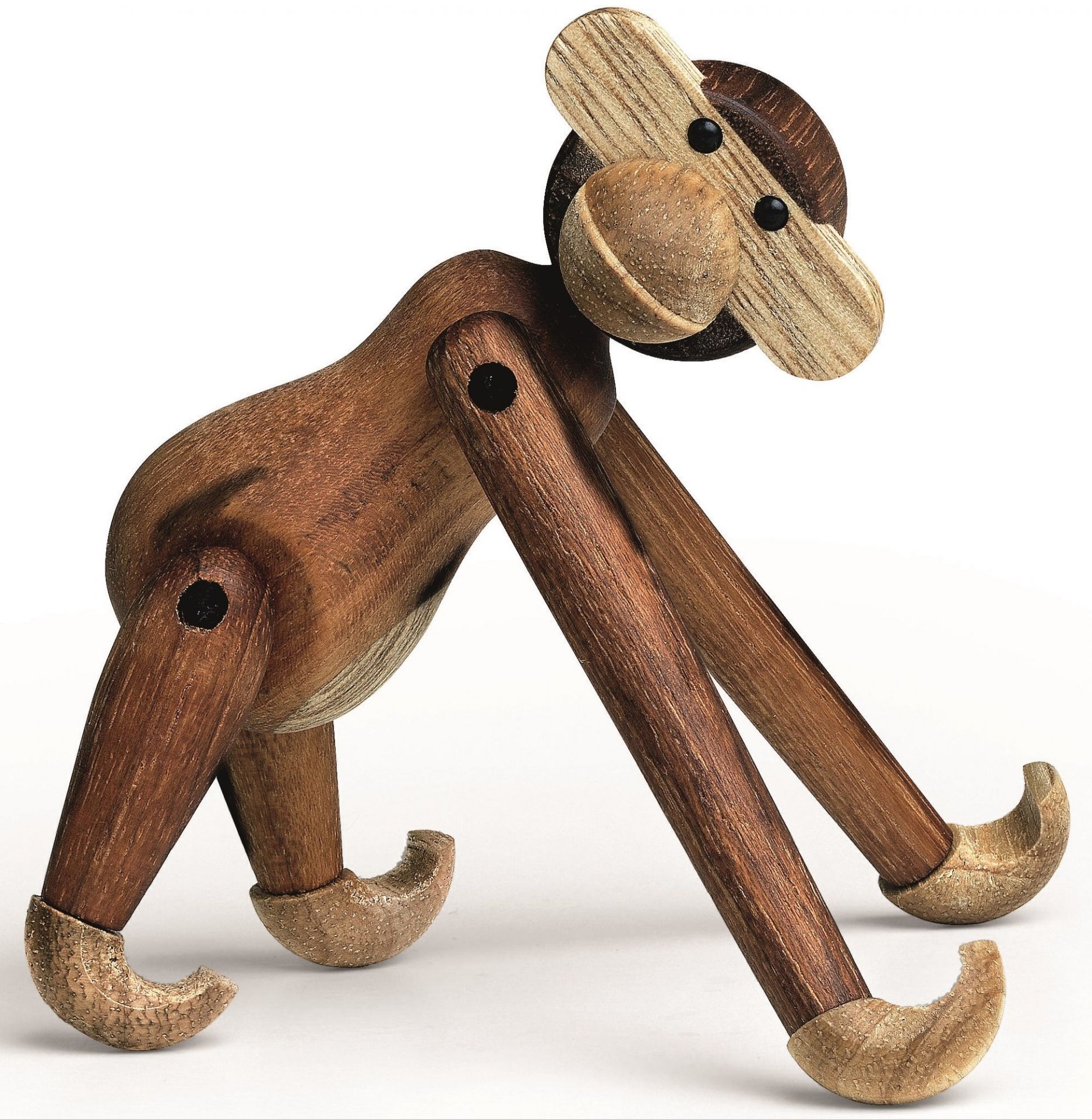 Monkey mini wooden figure teak Kay Bojesen