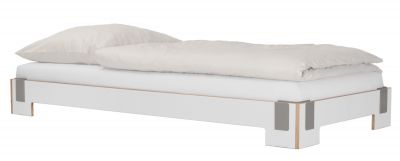 Tagedieb Stacking Bed 100x200 cm Nils Holger Moormann-white