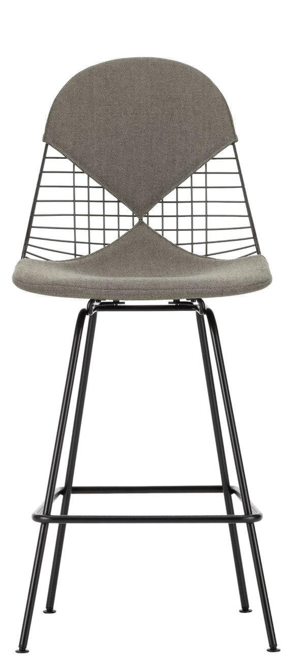 Eames Wire Bar Stool Medium with seat and back cushion Vitra  