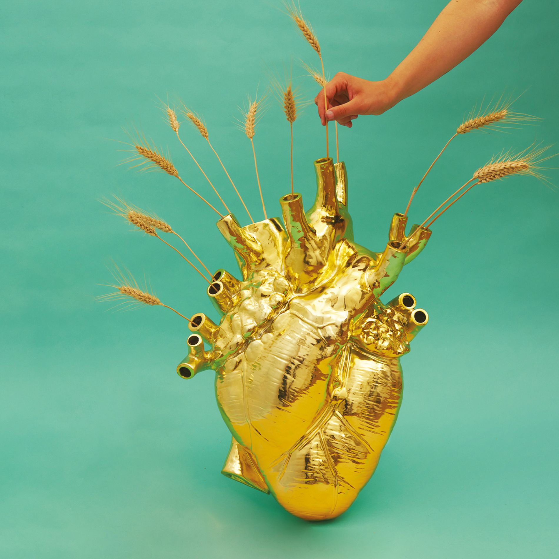 Love in Bloom Giant Gold Vase Seletti SINGLE PIECES