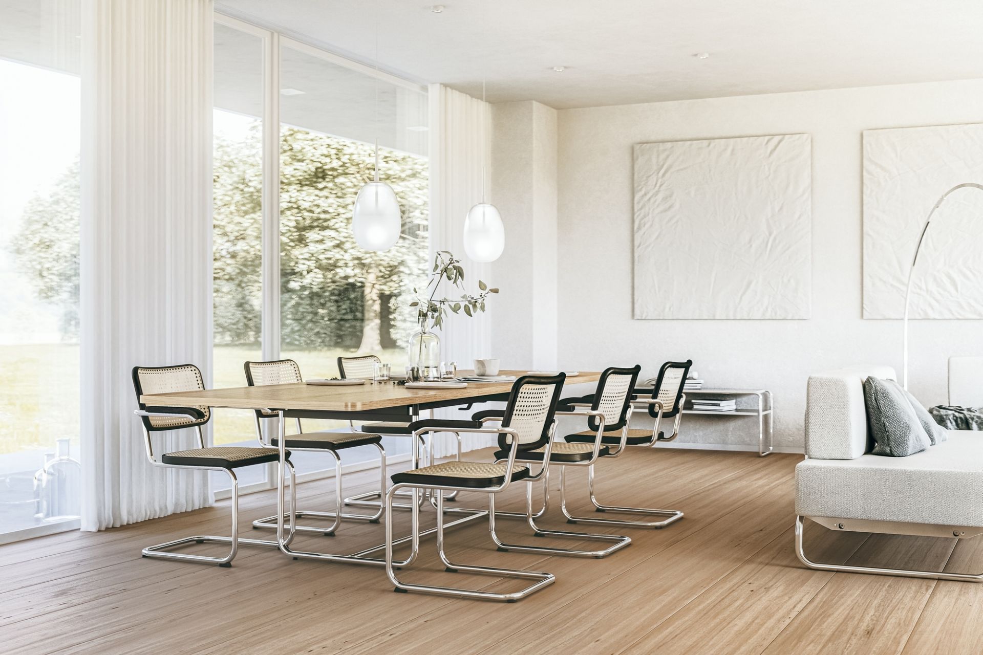 S 1071 Dining table extendable Thonet