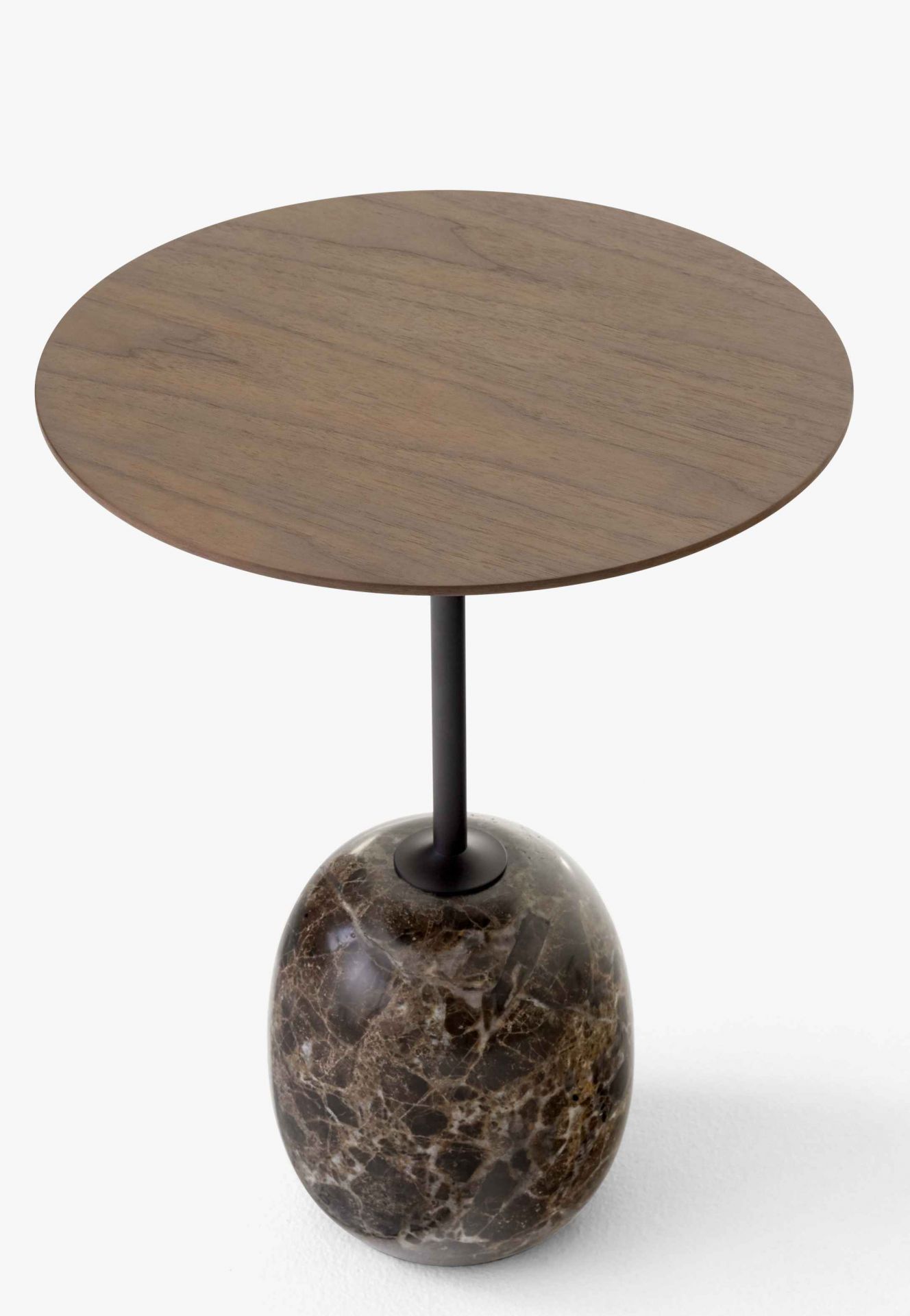Lato LN8 side table with wooden top WALNUT/MARBLE EMARADOR AndTradition SINGLE PIECES