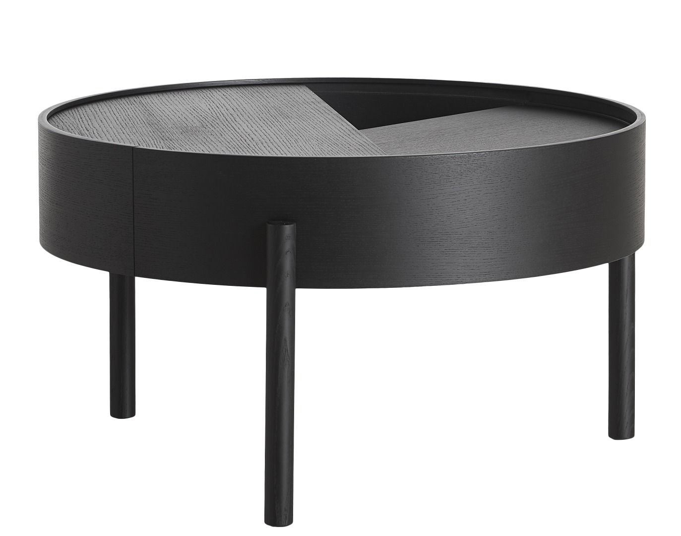 Arc coffee table Ø 66 cm BLACK Woud SINGLE PIECES