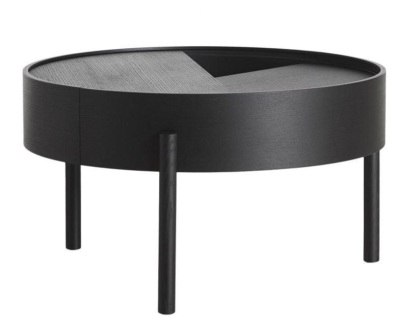 Arc coffee table Ø 66 cm BLACK Woud SINGLE PIECES