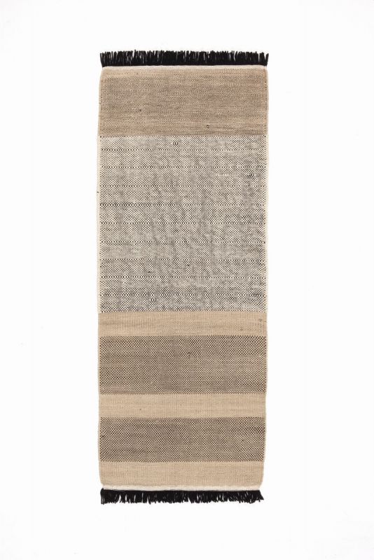 Tres Stripes Carpet Black Nanimarquina