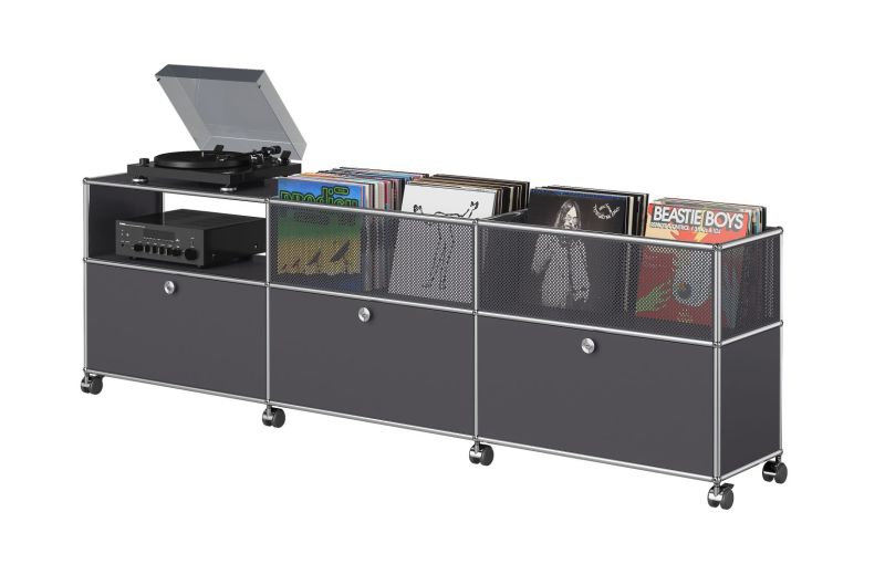 Sideboard with vinyl storage USM Haller