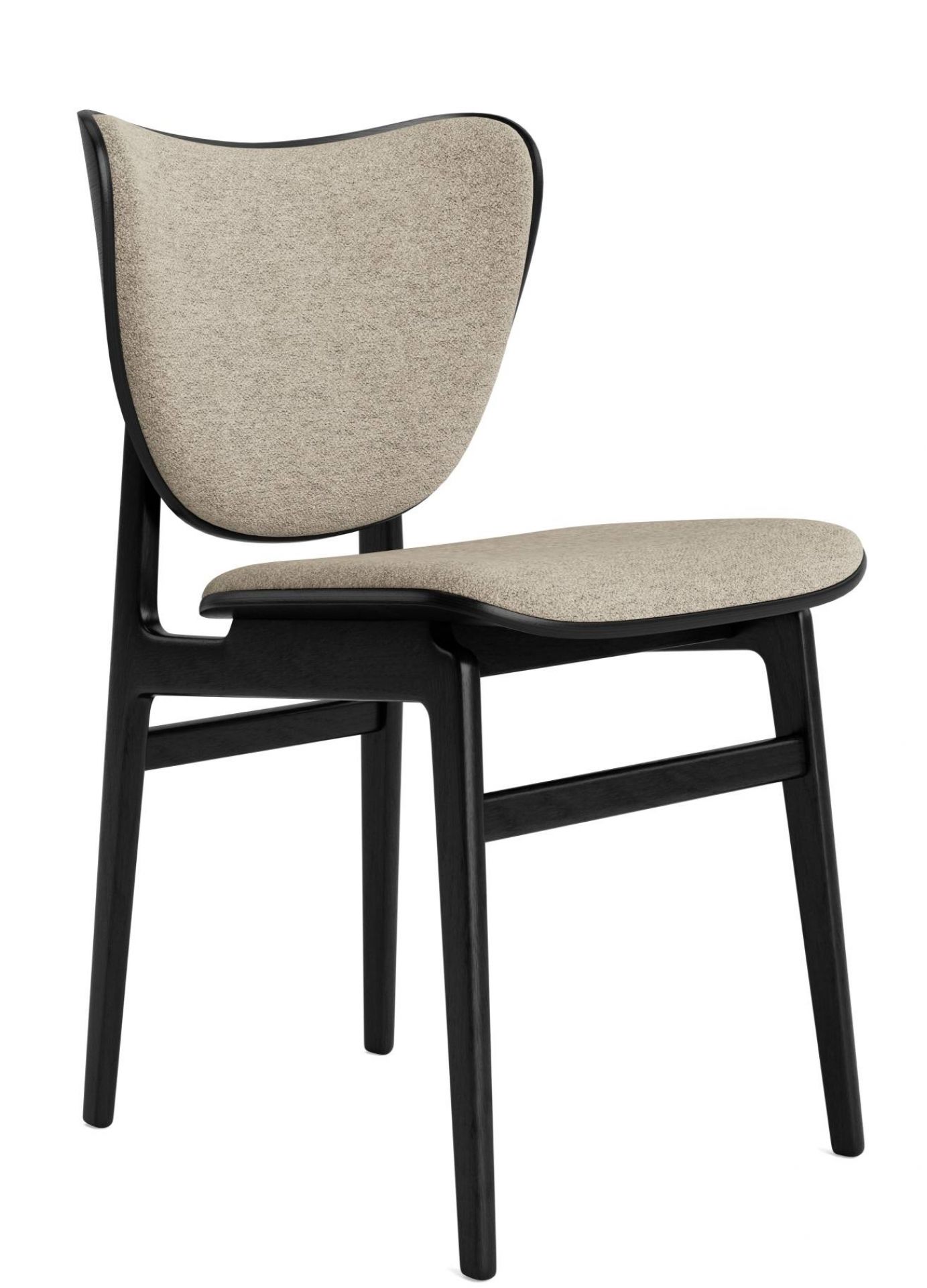 Elephant Dining Chair Fabric Cover Norr11 Black oak - Barum Boucle 03