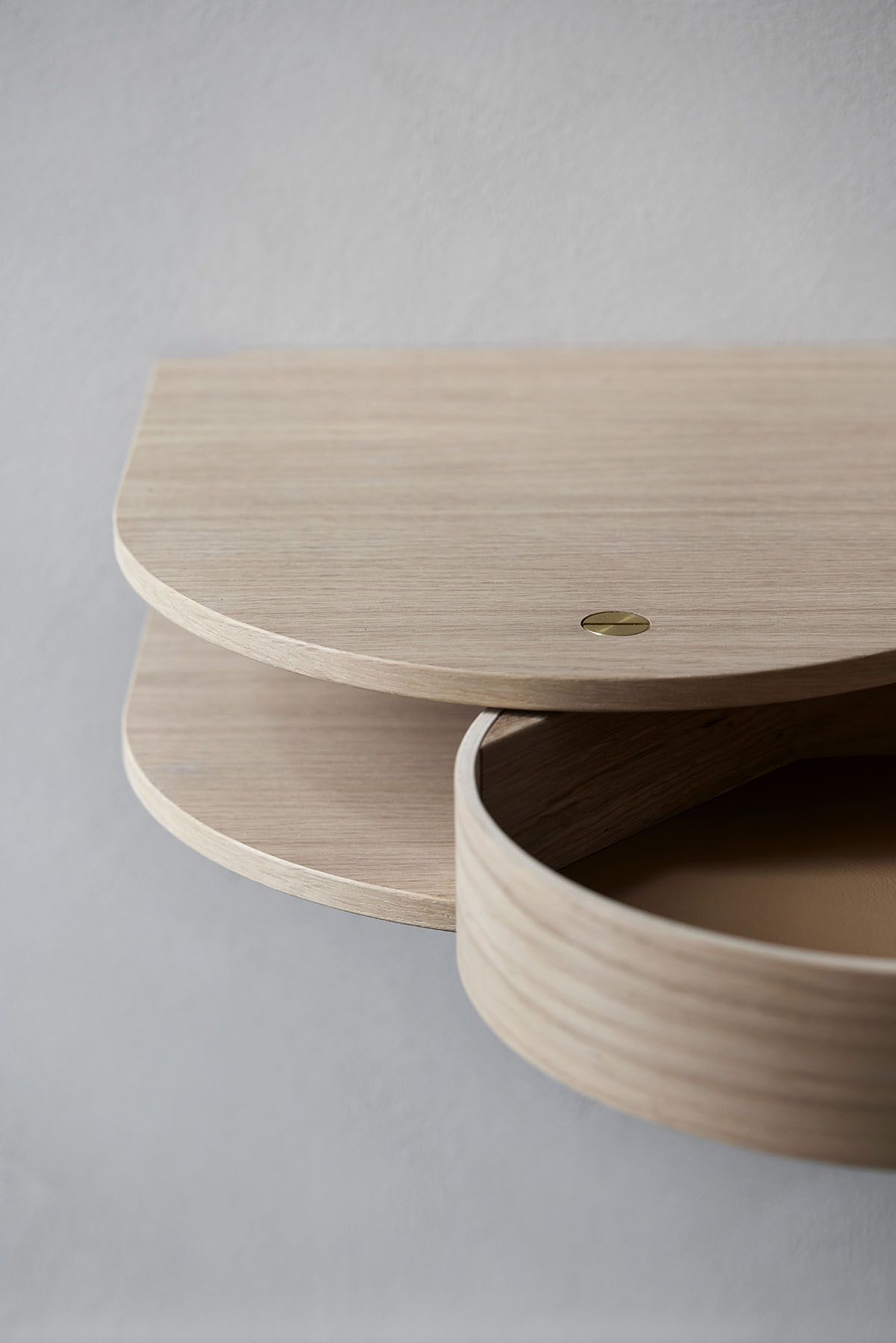 Valet wall drawer smoked oak Northern