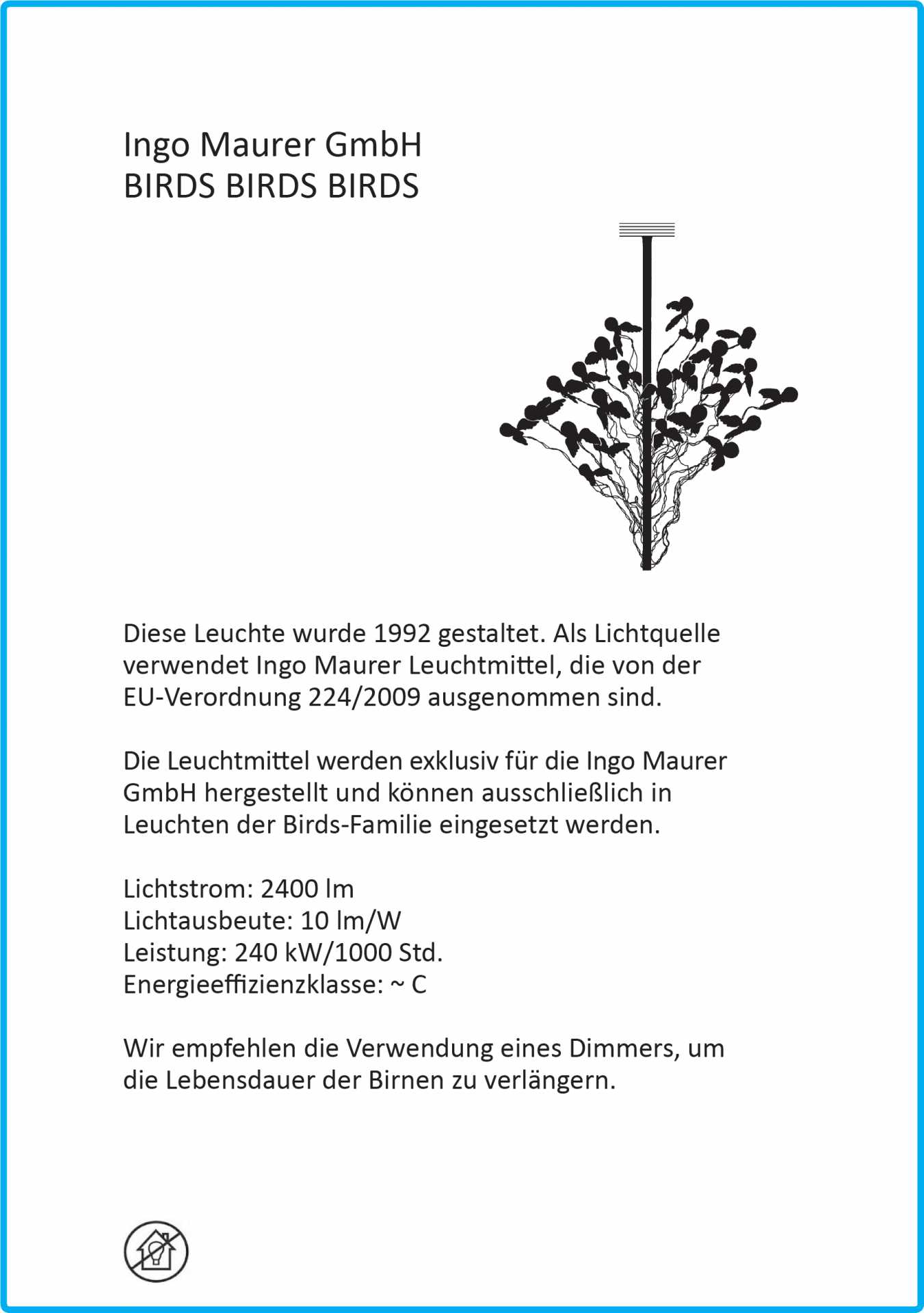 Birds Birds Birds Chandelier Ingo Maurer