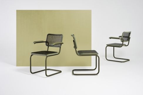 S 64 V Tubular steel classic cantilever chair Thonet