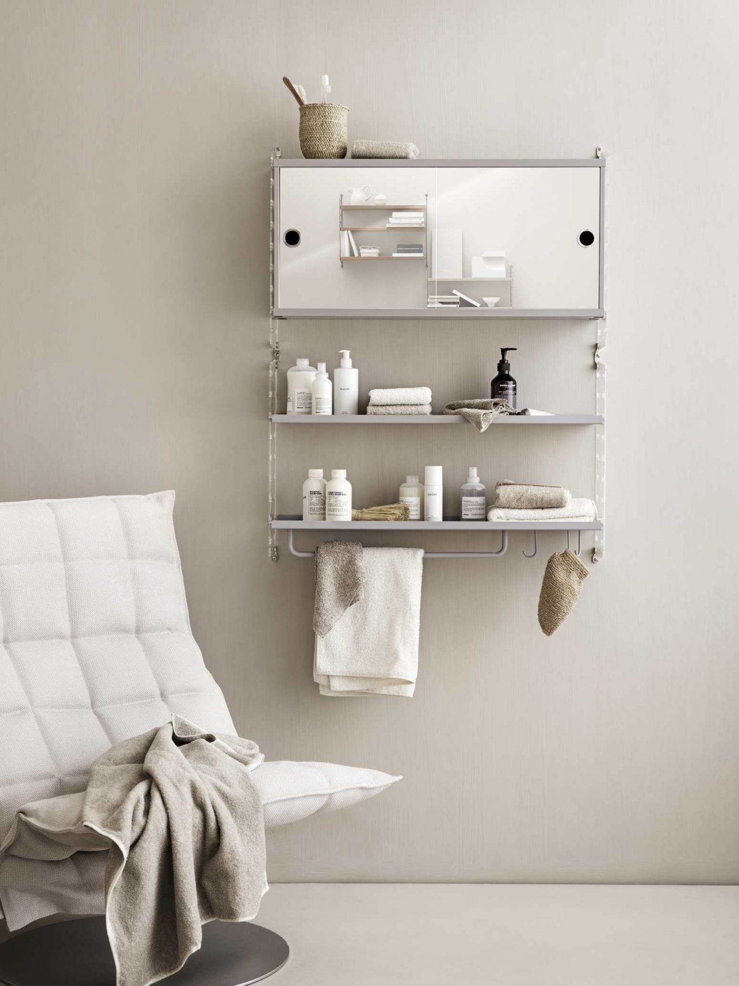 String Bathroom Wall Shelving System C String Furniture