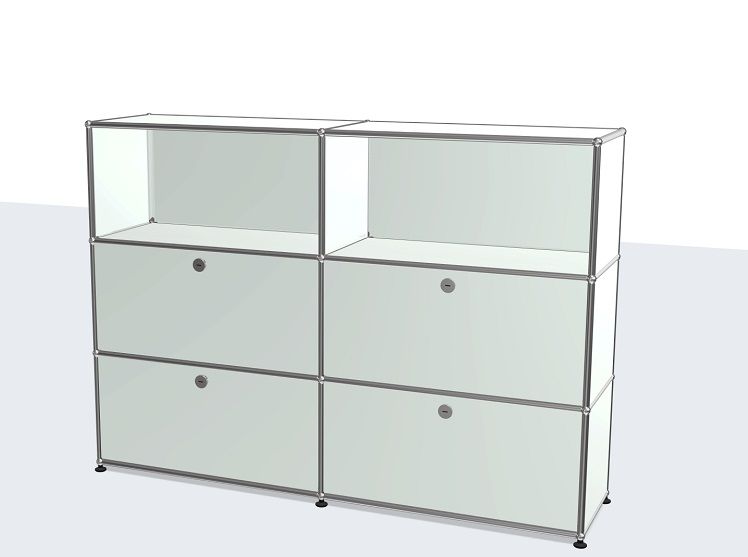 USM Haller sideboard / highboard with 4 flaps - QUICK SHIP light grey