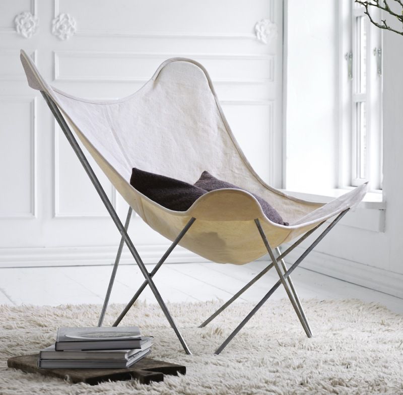 Canvas Mariposa Butterfly Chair Cuero black / black