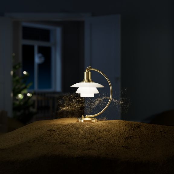 PH 2/2 Luna Table Lamp Brass / Opal Glass Louis Poulsen LIMITED EDITION