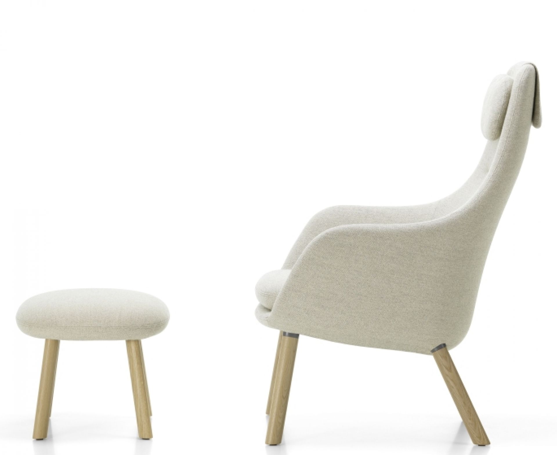 Hal Lounge Chair Armchair + Ottoman Vitra Hal Lounge Chair Armchair + Ottoman Vitra