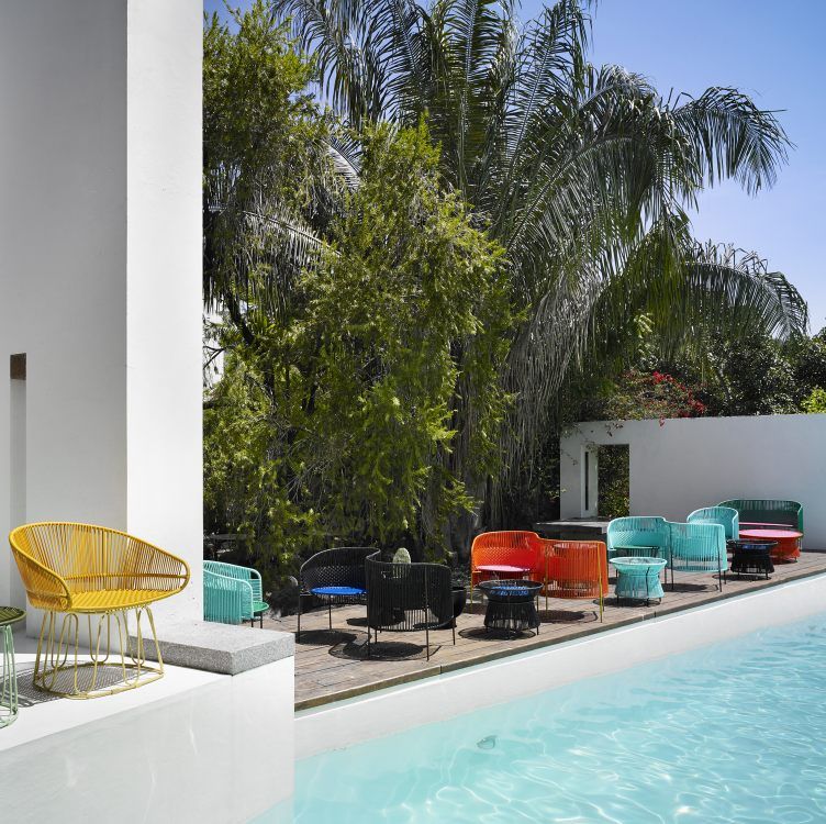 Caribe 2-seater bench outdoor ames