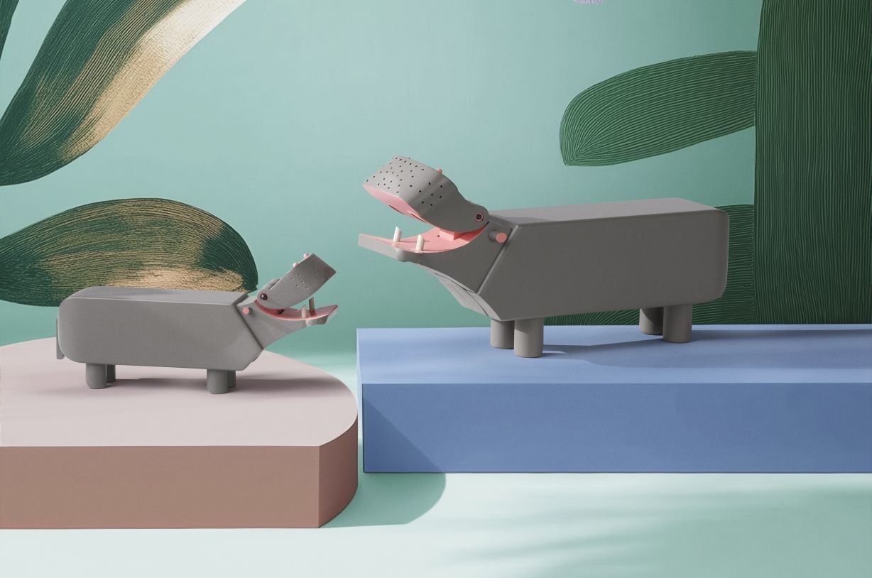 Hippopotamus liliput grey Kay Bojesen