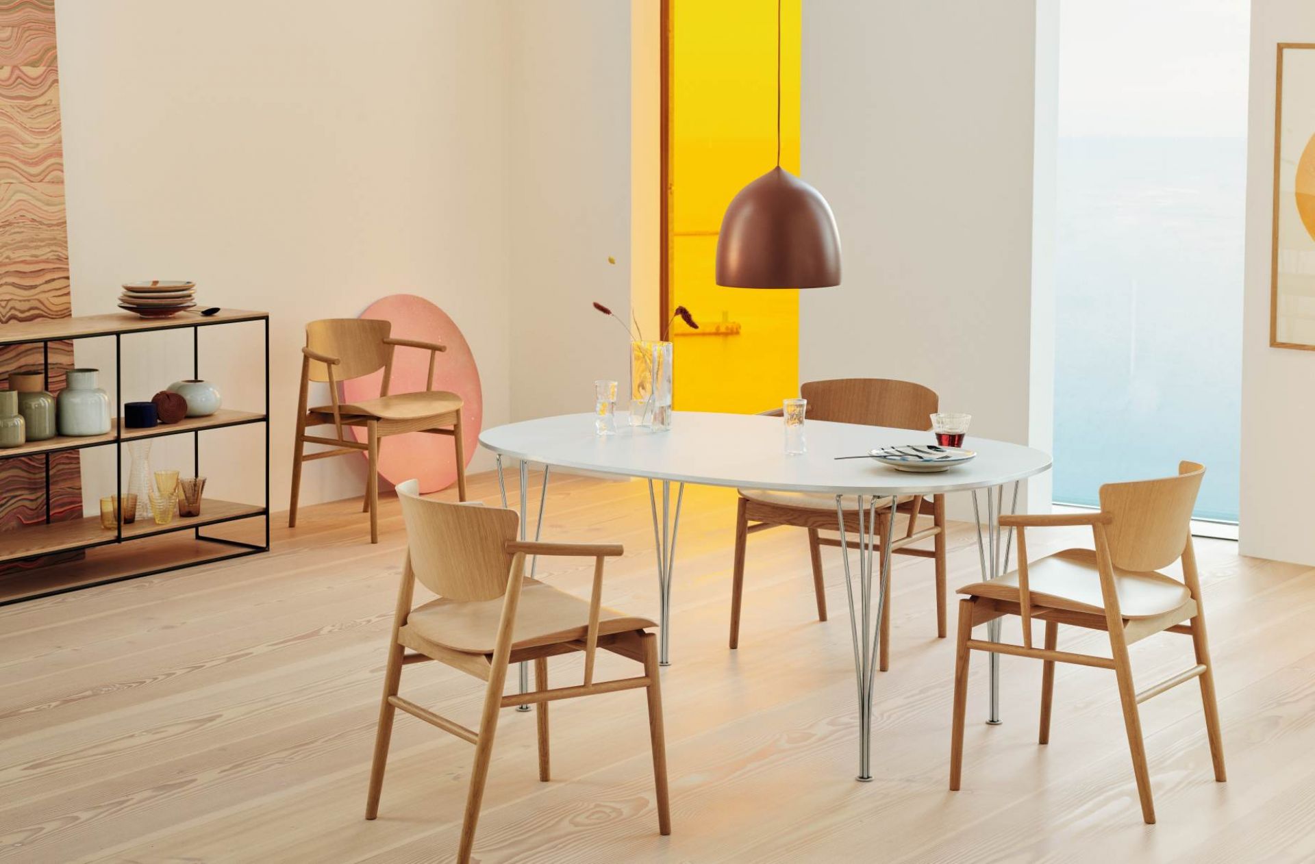 Table Series Super Elliptical extending Fritz Hansen