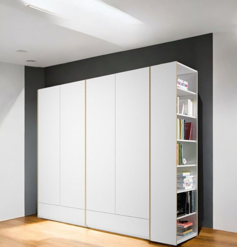 MODULAR PLUS wardrobe combination double wardrobe with 2 drawers and add-on wardrobe right Müller Möbelwerkstätten