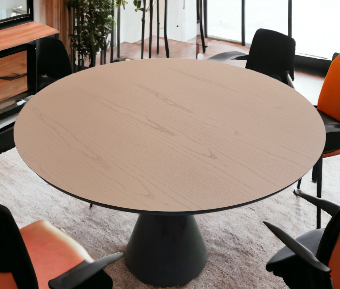 Pion dining table round Ø 100 x H 74 cm / NUDE Sancal SINGLE PIECE