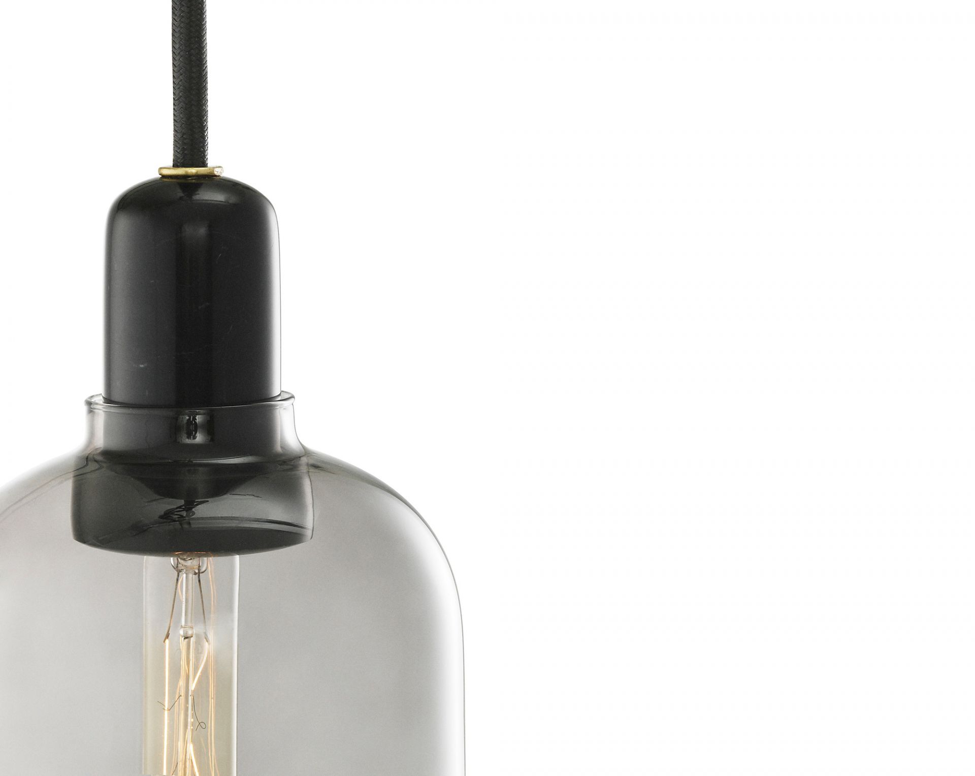 Amp Lamp Pendant light Normann Copenhagen Smoke/Black Ø 11,2 cm