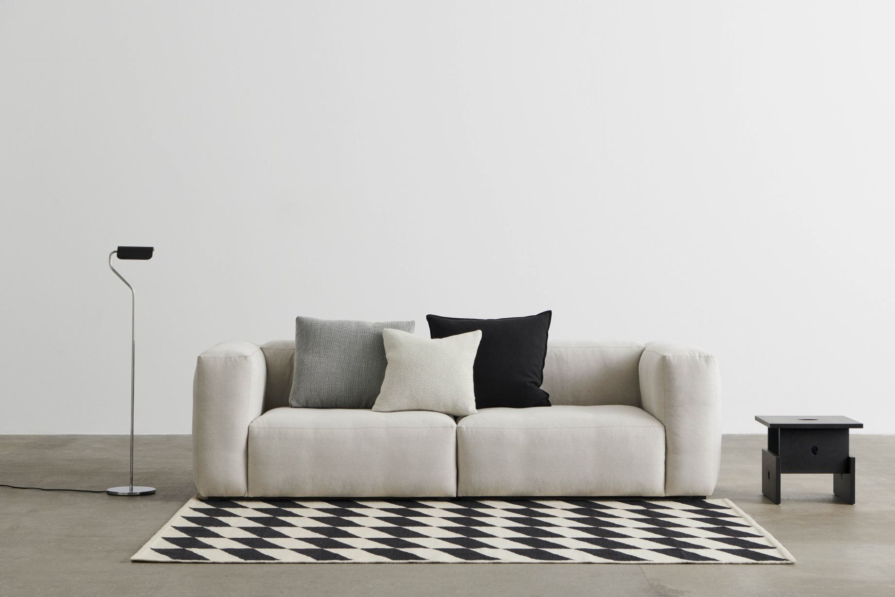 Wood Box Coffee Table Hay oak black water-based lacquer