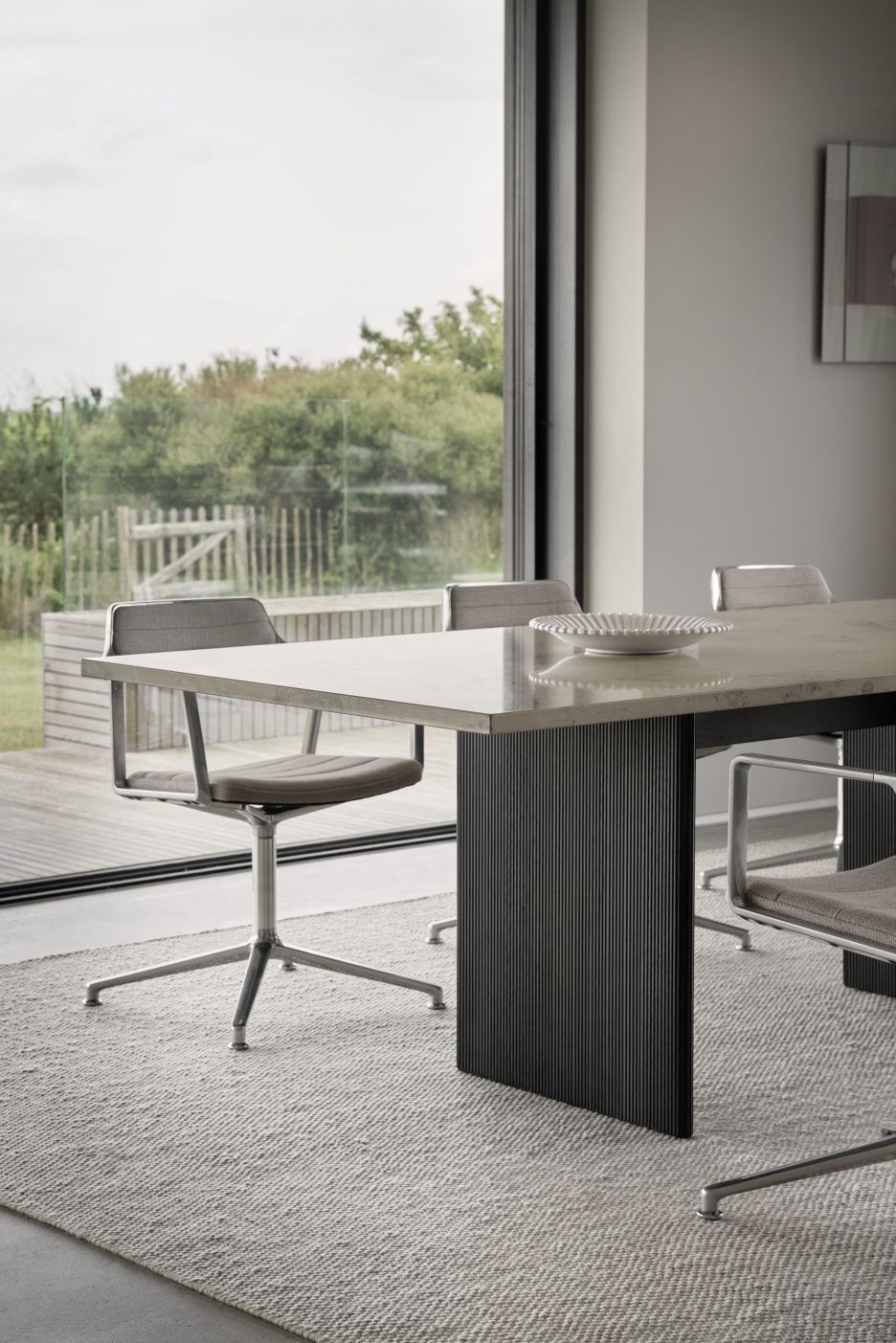 Cabin Square Table Dining Table Jura Grey Blue/Dark Oak Vipp 