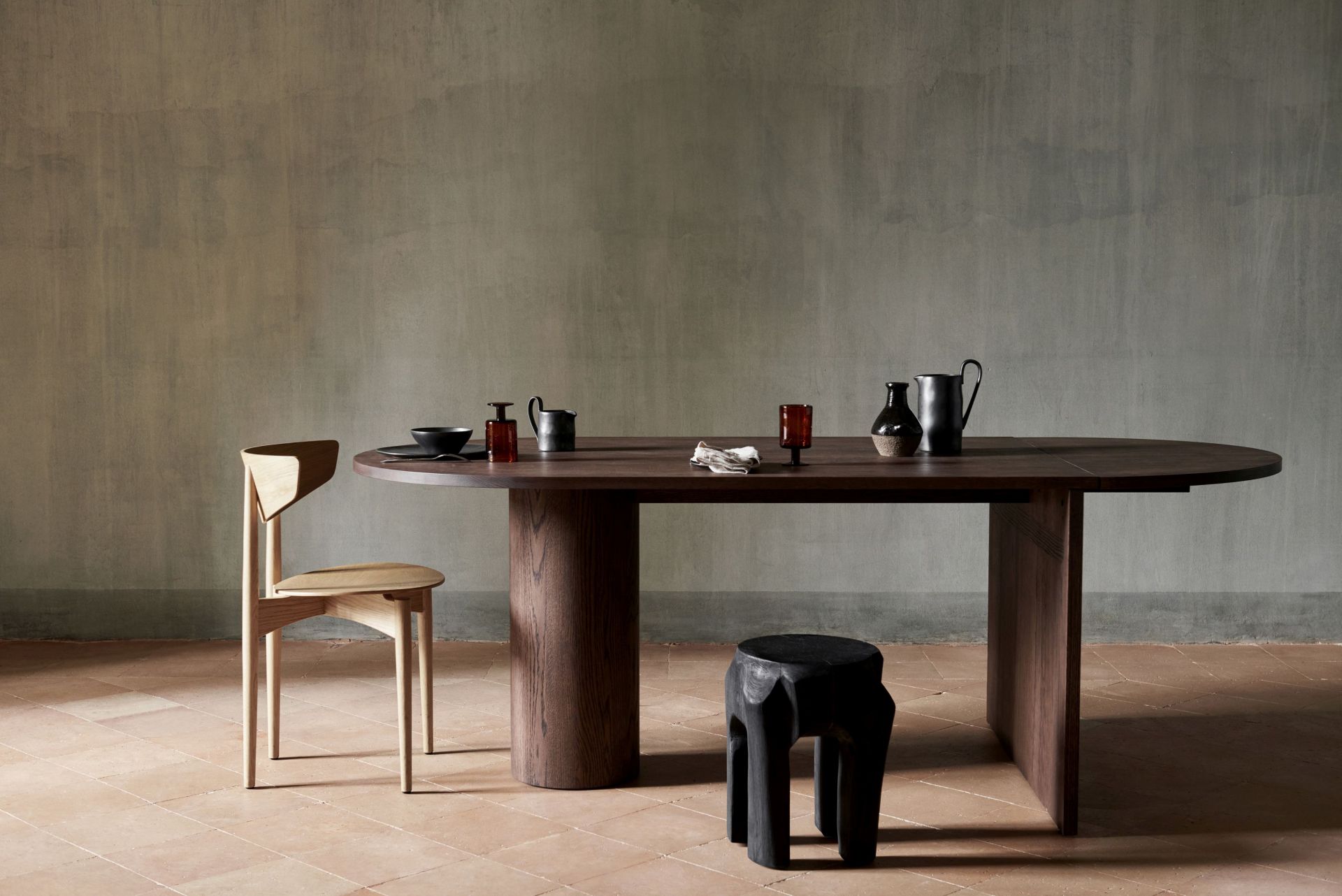 Pylo Dining Table Dark Stained Oak Ferm Living