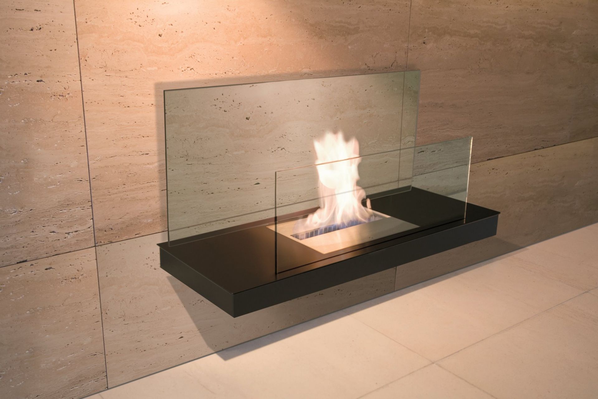 Wall Flame 2 Ethanol Fireplace Radius