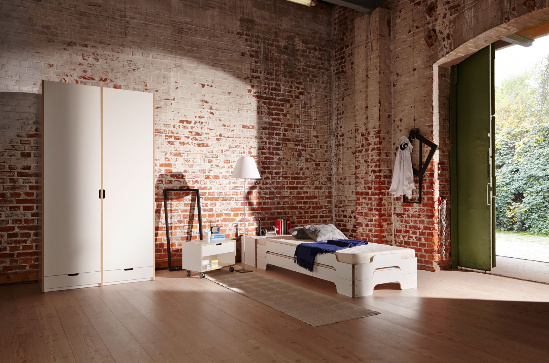 Stacking Bed CPL White Classical height Müller Möbelwerkstätten 900M2