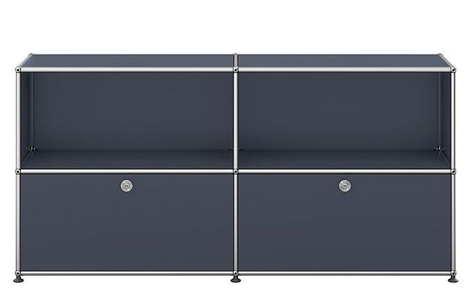 USM Haller Sideboard mit 2 Klappen – QUICK SHIP-anthrazitgrau