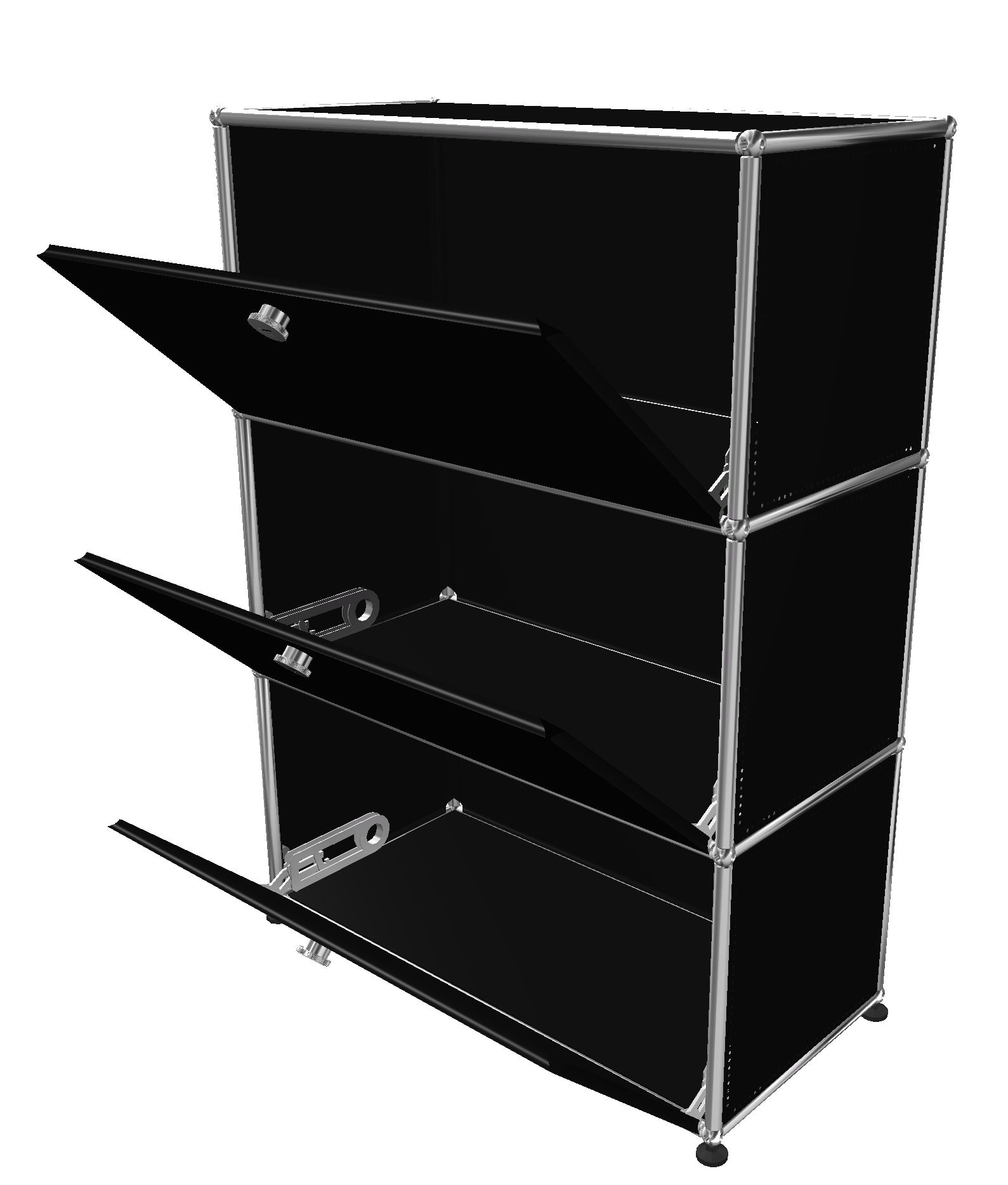 USM Haller Highboard 3 Flaps Graphite black - FAST DELIVERY    