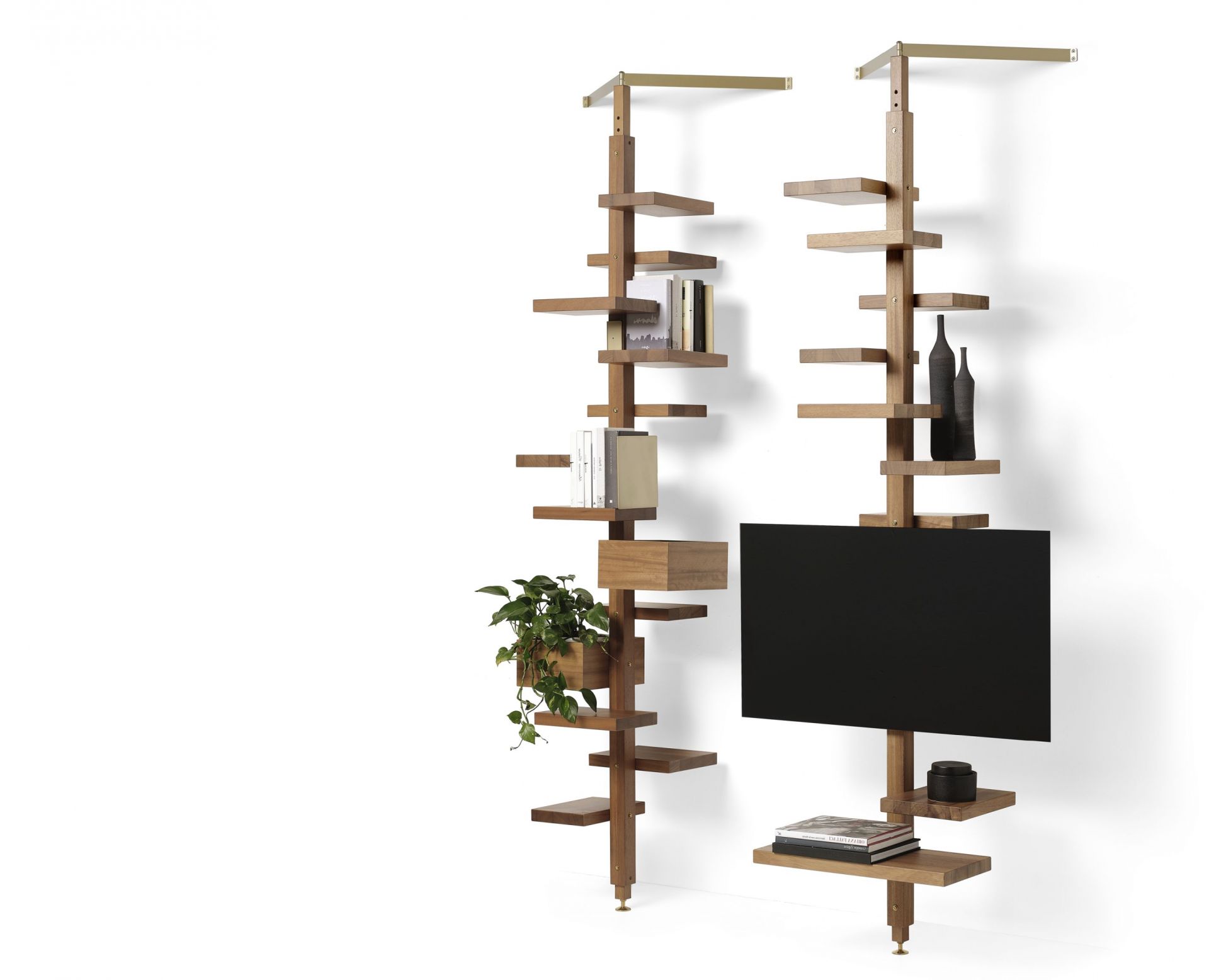 Adelaide TV wood shelf with TV mount H236-260cm Mogg